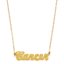 Load image into Gallery viewer, Zodiac Script Necklace