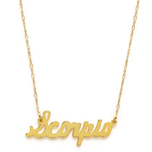Load image into Gallery viewer, Zodiac Script Necklace
