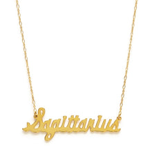 Load image into Gallery viewer, Zodiac Script Necklace